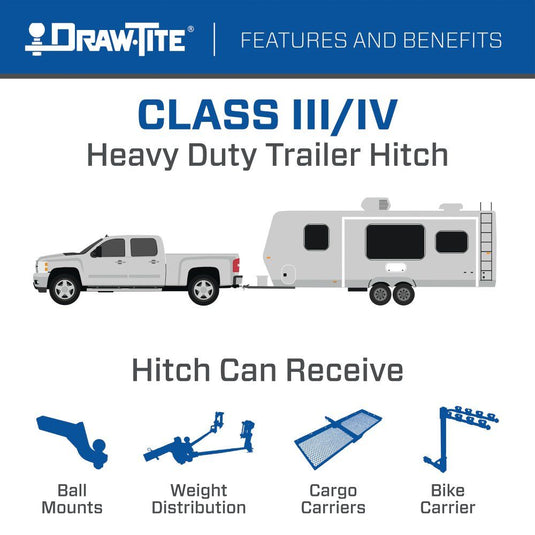 Trailer Hitch Class III, 2 in. Receiver fits Select Chevrolet Equinox and GMC Terrain (Except Diesel & EV Models)
