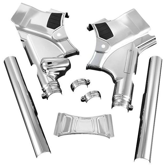Load image into Gallery viewer, Harley FLHRC Road King Classic 2009-2013Deluxe Neck Covers Chrome by Kuryakyn
