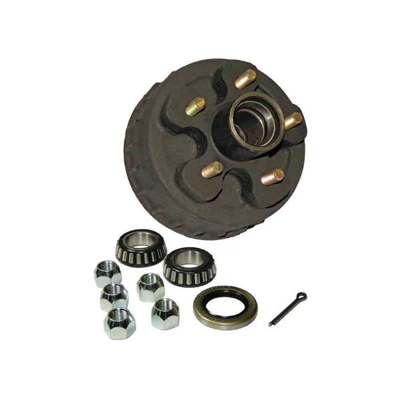 Load image into Gallery viewer, Trailer Hub and Drum Assembly W/EZ Lube Dust Cap &amp; Plug - 5 on 4-1/2" Bolt Circle, 1,250lb Capacity for 1" Straight Spindles (HD-700C-01-EZ)
