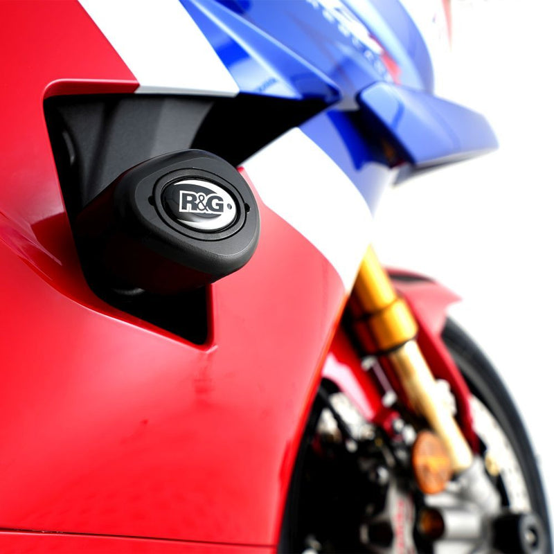 Load image into Gallery viewer, R&amp;G Racing Black Aero Style Crash Protection Bobbins For 2021-2023 Honda CBR1000RR-R Fireblade SP CBR10SPM
