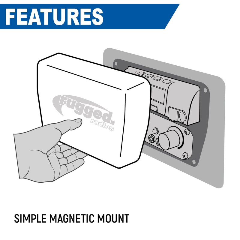 Load image into Gallery viewer, Rugged Radios Magnetic Radio &amp; Intercom Cover for Rugged Radios Multi Mount Insert RCM-DMU
