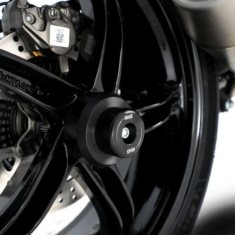 Load image into Gallery viewer, R&amp;G Racing Black Swingarm Protectors For 2016-2020 KTM 1290 Super Duke GT
