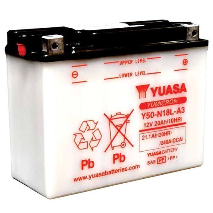 Load image into Gallery viewer, Yuasa Conventional Y50-N18L-A3 12 Volt Yumicron Battery For Honda Goldwing 1500 1988-2000

