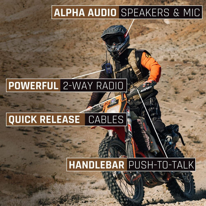 Load image into Gallery viewer, Rugged Radios SUPER SPORT Complete Motorcycle Communication Kit with Lightweight SPORT Cables
