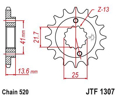 JT Sprockets Front Steel Countershaft Sprocket 15 Tooth 15T 520 Chain