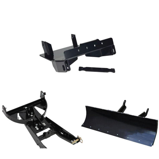 Denali Black UTV Snow Plow Kit For Yamaha Wolverine R-Spec YXE70 4x4 FI EPS 2016-2019