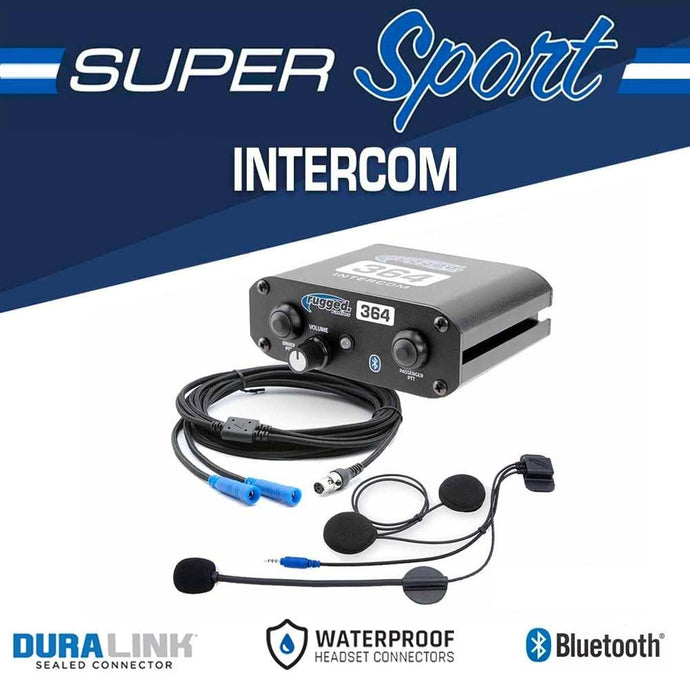Rugged Radios 2 Person - Super Sport 364 Communication Intercom System with Helmet Kits 364-SS-2PHK
