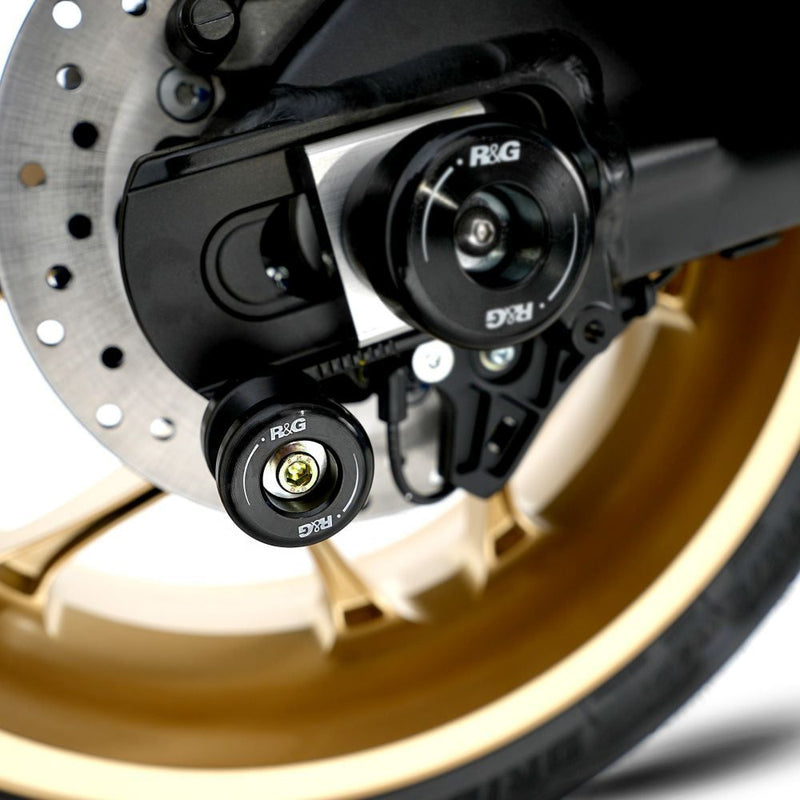 Load image into Gallery viewer, R&amp;G Racing Black Cotton Reels For 2011-2012 Aprilia Dorsoduro 1200 SMV1200
