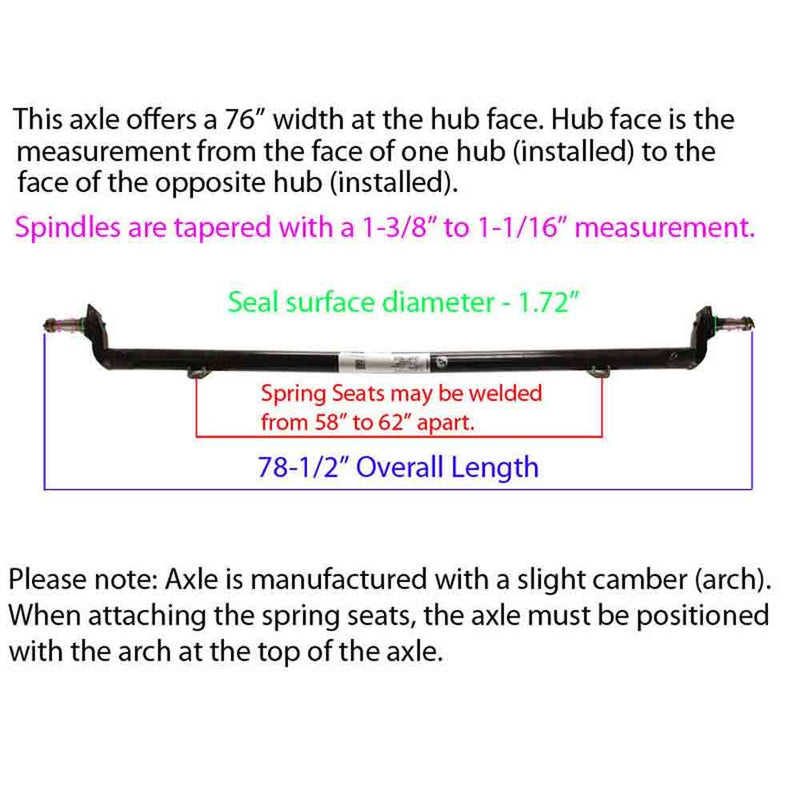 Load image into Gallery viewer, 3500 lbs Drop Axle Tube- 60 Inch
