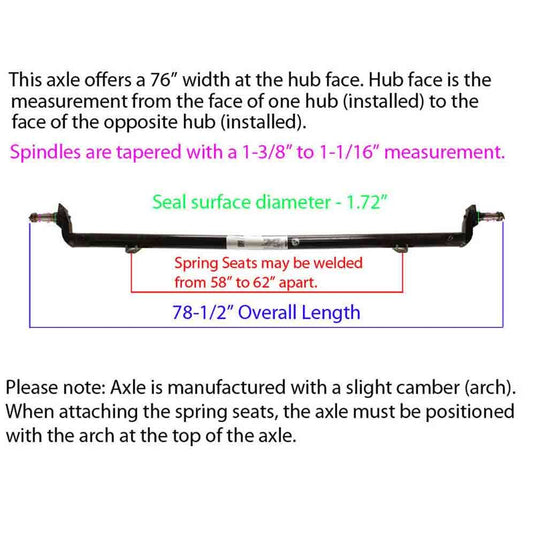 3500 lbs Drop Axle Tube- 60 Inch