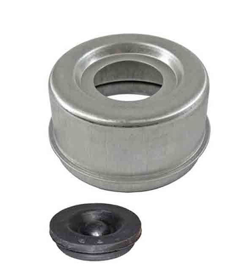 Load image into Gallery viewer, Trailer Hub And Drum Assembly 5 On 5" Bolt Circle, 1,750lb Capacity For 1-3/8" To 1-1/16" Tapered Spindle w/EZ Lube Cap &amp; Plug (HD-1000-03-EZ)
