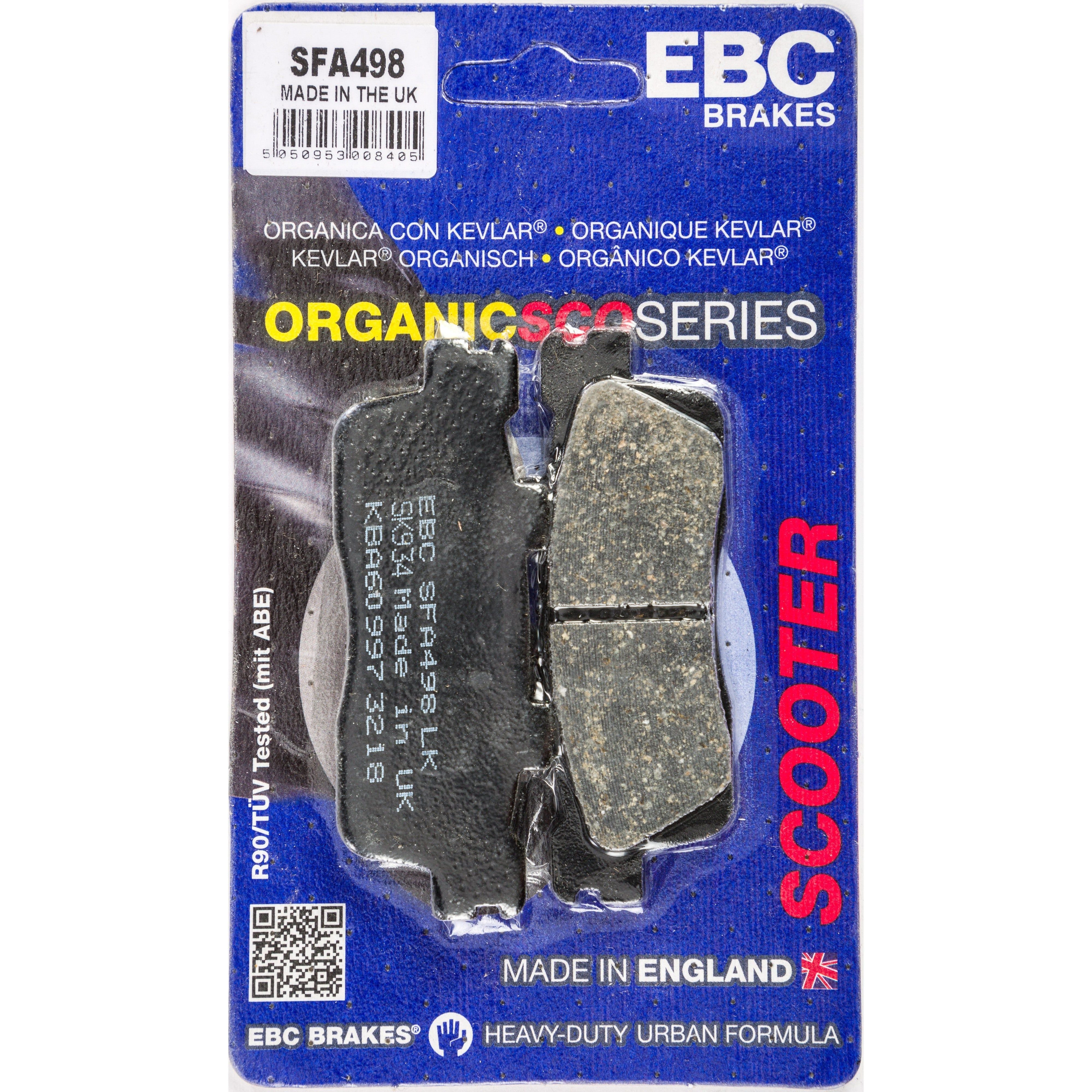EBC 1 Pair Premium SFA Organic OE Replacement Brake Pads MPN SFA498