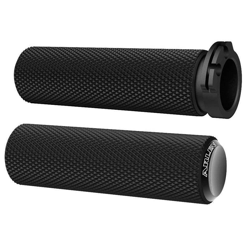 Load image into Gallery viewer, Harley FXDB Dyna Street Bob 2007-2014Knurled Fusion Grips Black by Arlen Ness
