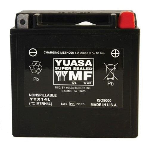 Load image into Gallery viewer, Yuasa Maintenance Free YTX14L 12 Volt Battery YUAM7RH4L
