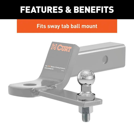 Replacement 1-1/4" Sway Control Ball, 5/8" Diameter x 1-3/4" Long Shank