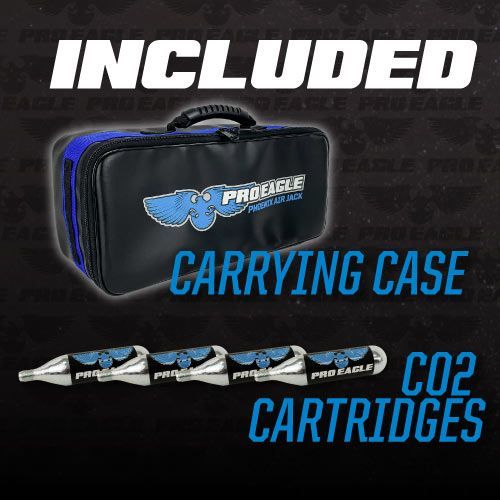 Load image into Gallery viewer, Pro Eagle Phoenix CO2 Silver Off Road/UTV/Xtreme Vehicles Air Jack AJX1SIL
