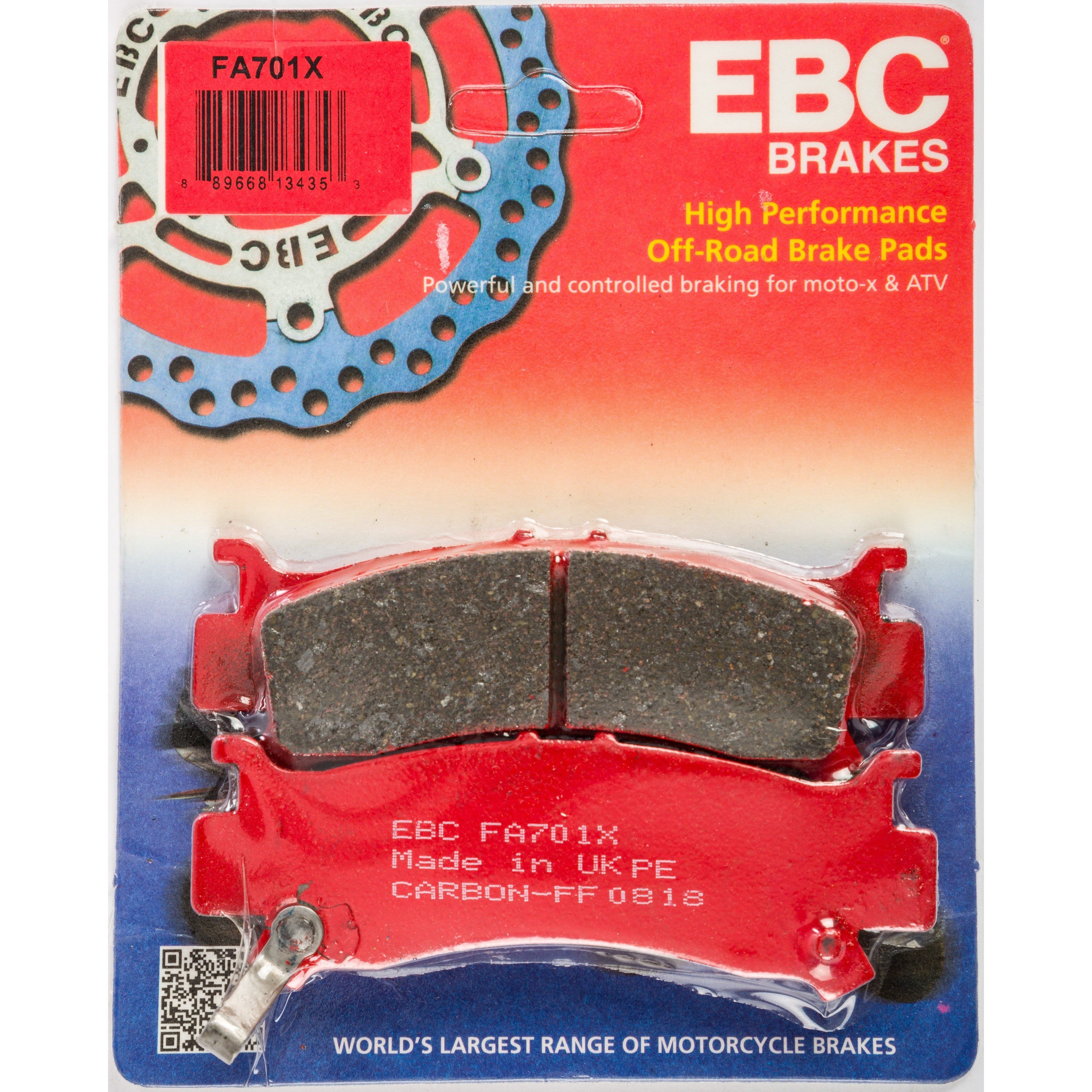 EBC 1 Pair Performance X-Series Carbon Brake Pads MPN FA701X