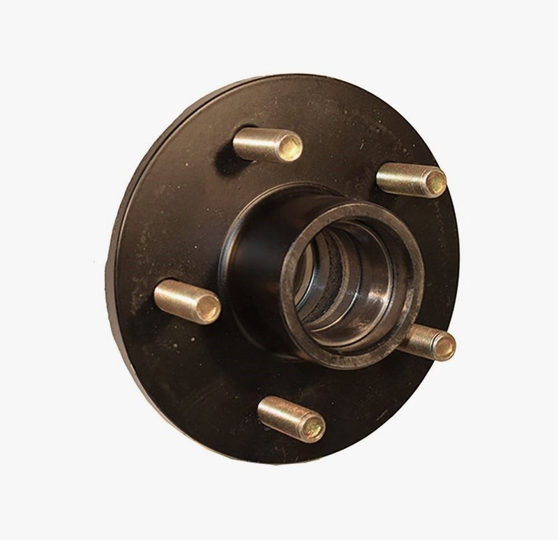 Load image into Gallery viewer, 5-Bolt on 4-1/2" Circle Trailer Hub for 1-3/8" To 1-1/16" Tapered Spindles
