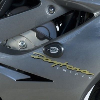 Load image into Gallery viewer, R&amp;G Racing Black Crash Protectors For 2012-2011 Triumph Daytona 675 CP0309BL
