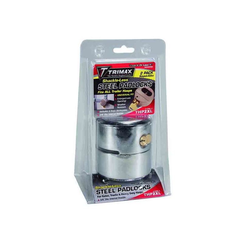 Load image into Gallery viewer, Hockey Puck Hasp Locks - 2pk Keyed Alike
