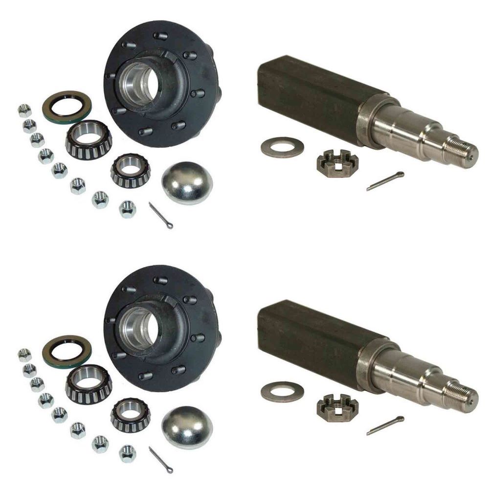 Trailer Axle Spindle Kit - (2) 8-Bolt on 6-1/2