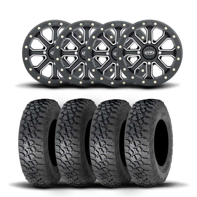 Load image into Gallery viewer, ITP Velocity Inertia 15&quot; Matte Black Wheels And Tenacity Tires [32x10R-15]
