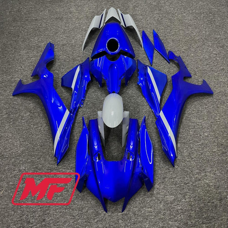 Load image into Gallery viewer, Monster Fairings Full Kit Yamaha R1 20-23 Gloss Blue and Grey + Windshield + Gas Tank Cover
