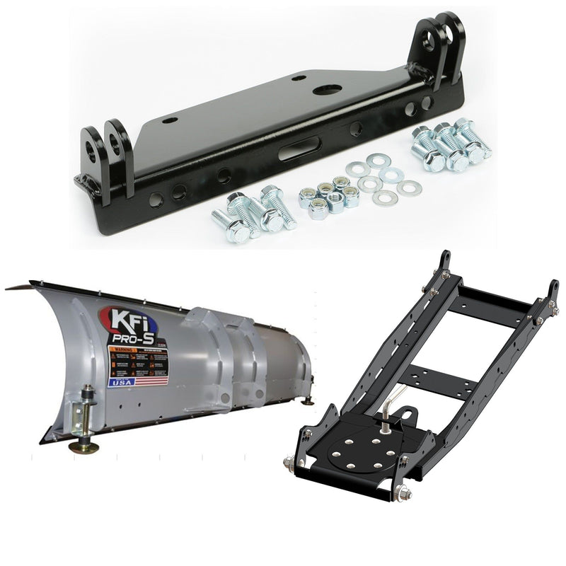 Load image into Gallery viewer, KFI UTV Snow Plow Kit With Glacier Adapter For Kawasaki Mule 4010 KAF950F 4x4 Diesel 2009-2014
