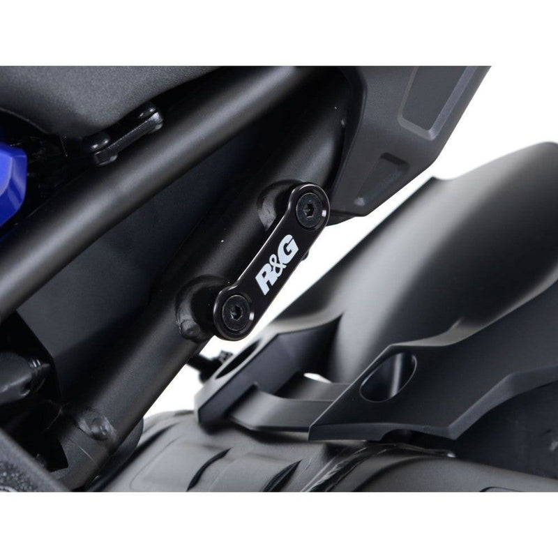 Load image into Gallery viewer, R&amp;G Racing Black Rear Foot Rest Delete Blanking Plates For 2018-2024 Yamaha MT-10
