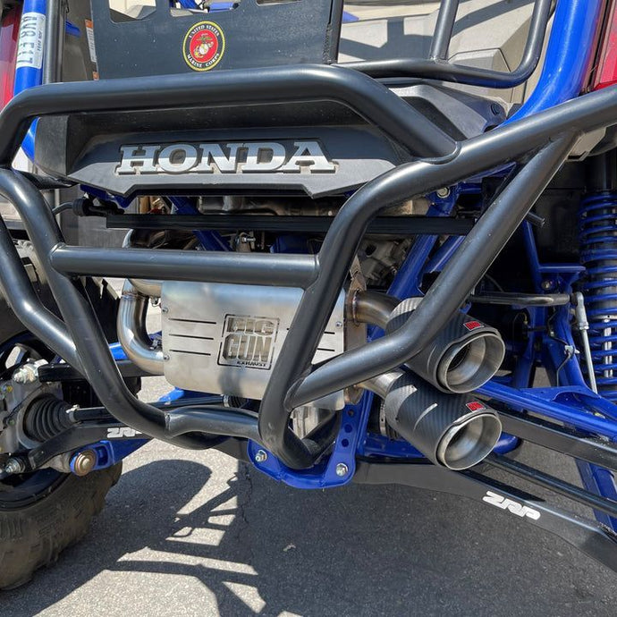 Big Gun Explorer Stainless Steel Dual Slip On Exhaust With Carbon Fiber End Tip For Honda Talon 1000X 1000R
