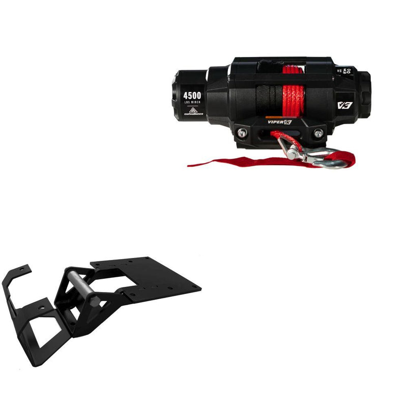 Load image into Gallery viewer, Viper 4500lbs V3 Winch Red Rope With Mount For Polaris Brutus HD 2012-2013
