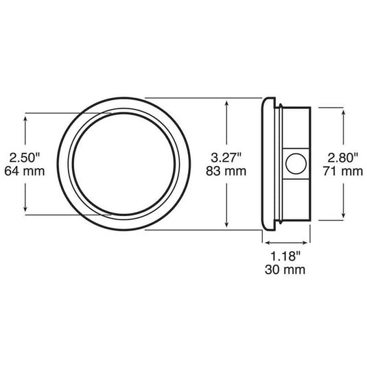 2-1/2 inch Side Marker Light Mounting Grommet - Sold Each