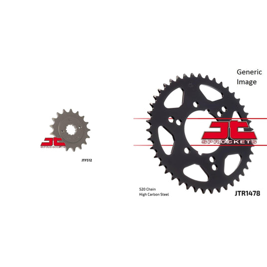 Front & Rear Sprocket Kit for Street KAWASAKI ZX550 GPZ 1984-1986