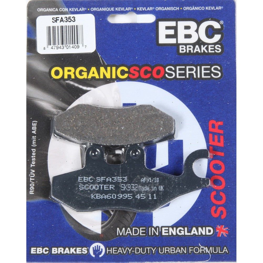 EBC 1 Pair Premium SFA Organic OE Replacement Brake Pads MPN SFA353