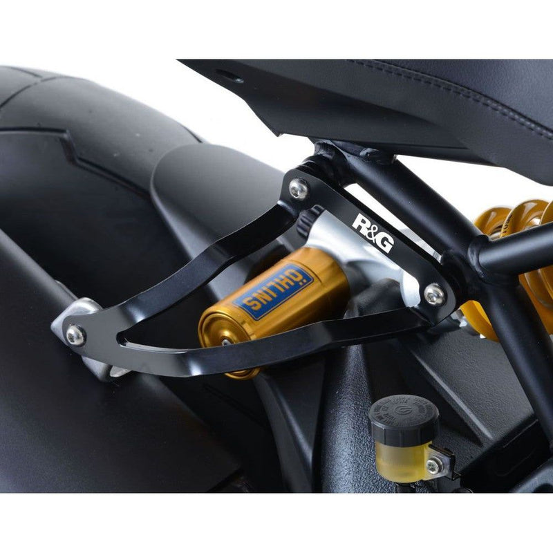 Load image into Gallery viewer, R&amp;G Racing Black Exhaust Hanger For 2017-2018 Ducati Monster 1200
