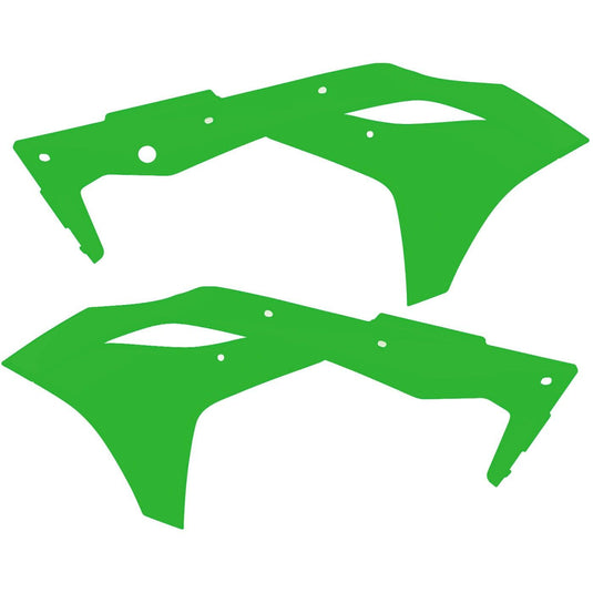 Acerbis Flo Green Radiator Shrouds for Kawasaki - 2630610235