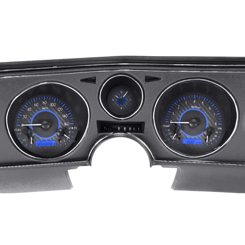 Dakota Digital 1969 Chevrolet Chevelle/ El Camino VHX Gauge Kit with Analog Clock VHX-69C-CVA