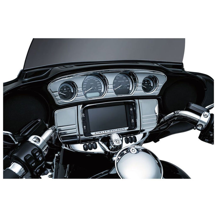 Kuryakyn Chrome Dash Switch Panel Batwing Accent Harley Bagger Touring 2014-2017