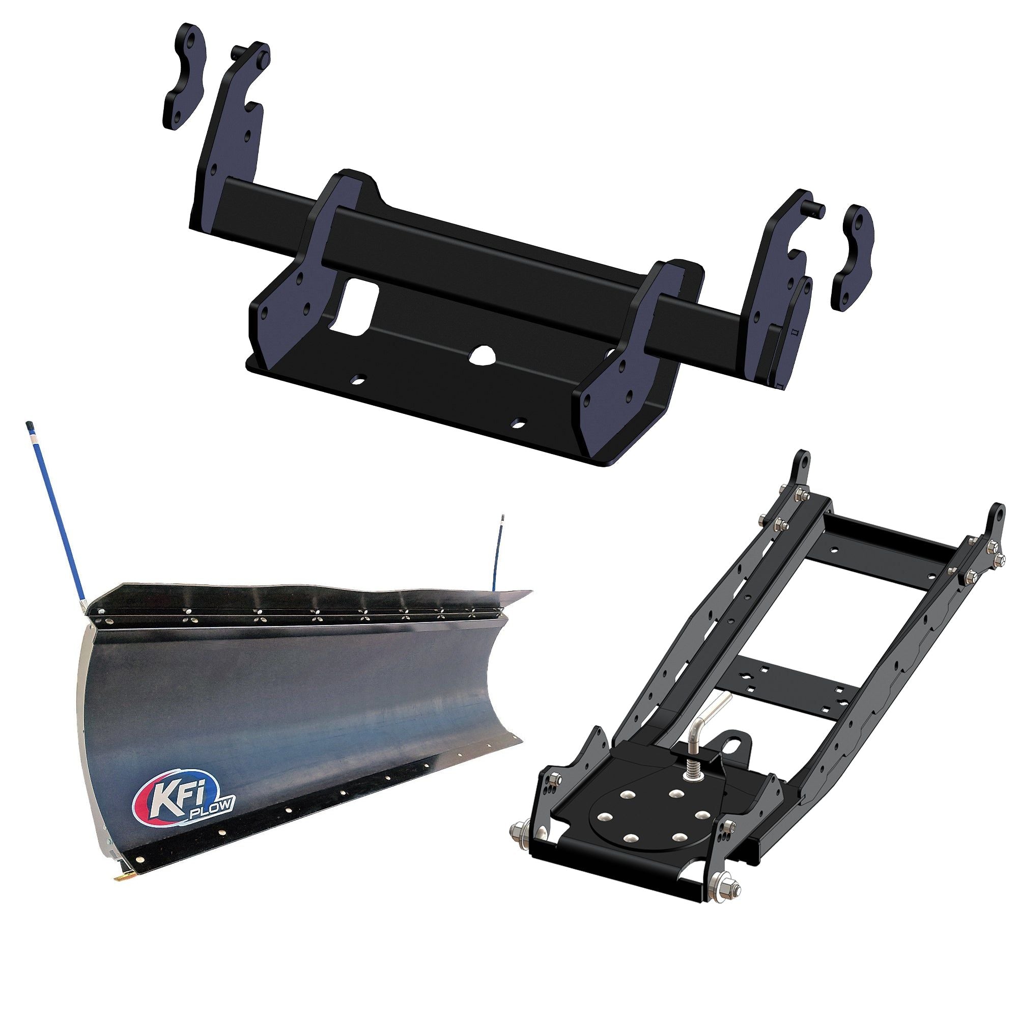 KFI UTV Snow Plow Kit With Glacier Mount For Polaris Ranger XP 1000 EPS Texas Edition 2020-2021