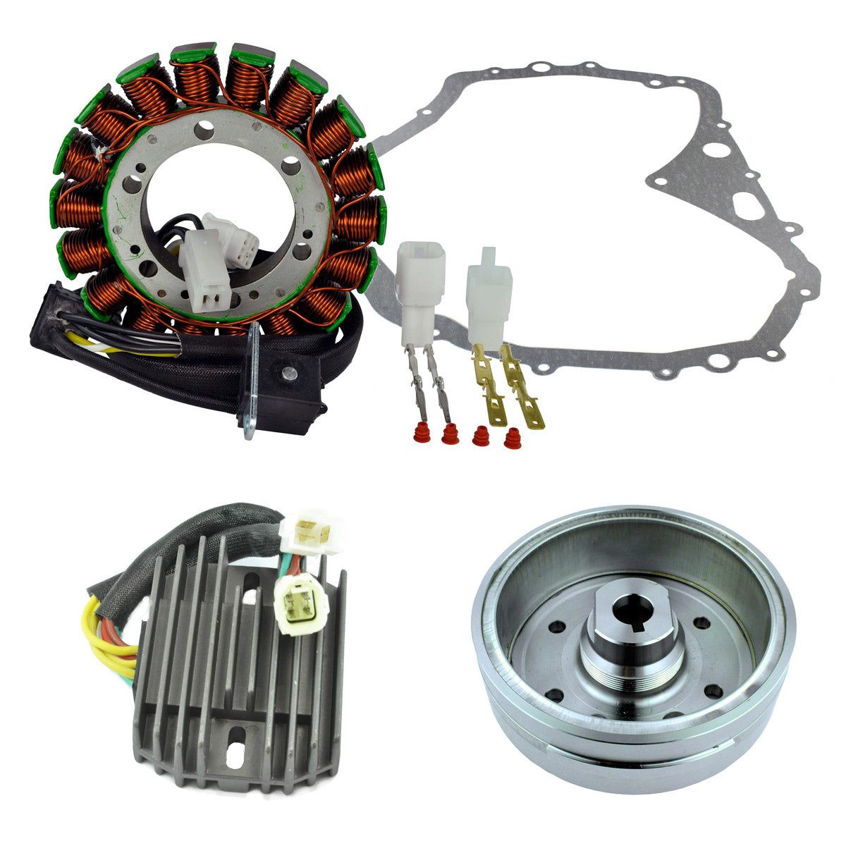 RMStator Flywheel Stator With Voltage Regulator And Crankcase Cover Gasket