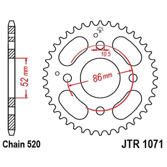 Front & Rear Steel Sprocket Kit for ATV/UTV KYMCO 50 MXER 2002-2004