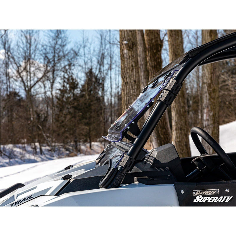 Load image into Gallery viewer, SuperATV Polaris RZR Trail 900 Scratch-Resistant Flip Windshield FWS-P-RZR900S-70
