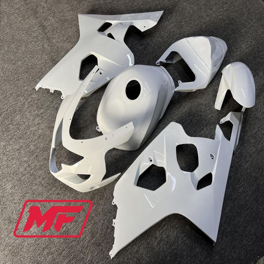 Monster Fairings Full Kit Suzuki GSXR600-750 04-05 Gloss White + Windshield + Gas Tank Cover