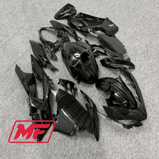 Monster Fairings Full Kit Kawasaki EX400 18-23 Gloss Black + Windshield + Gas Tank Cover