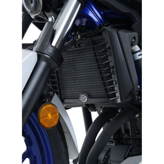 R&G Racing Black Aluminum Radiator Guard For 2016-2024 Yamaha MT-03