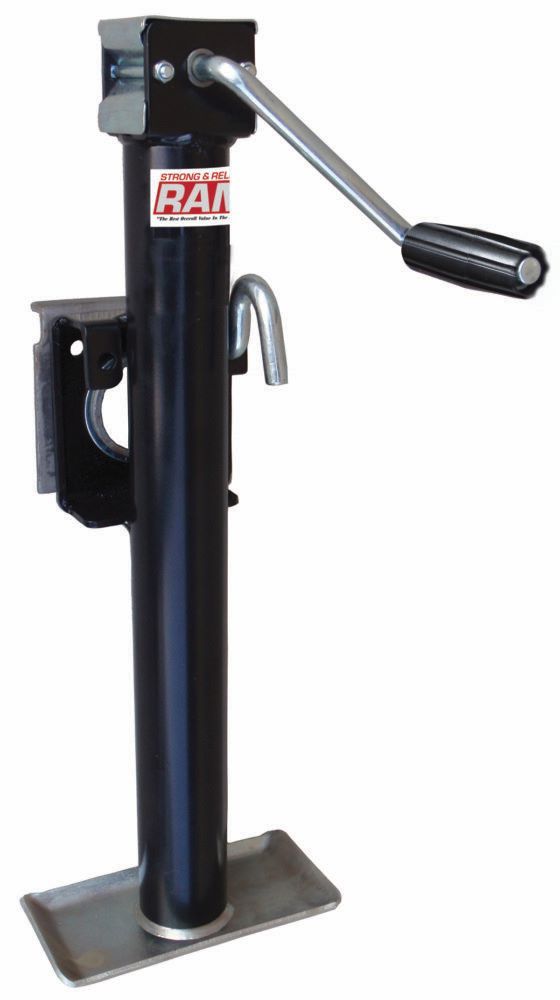 Ram Weld-On Bracket Swivel Trailer Jack - Side Wind - 2,000 lb. Capacity