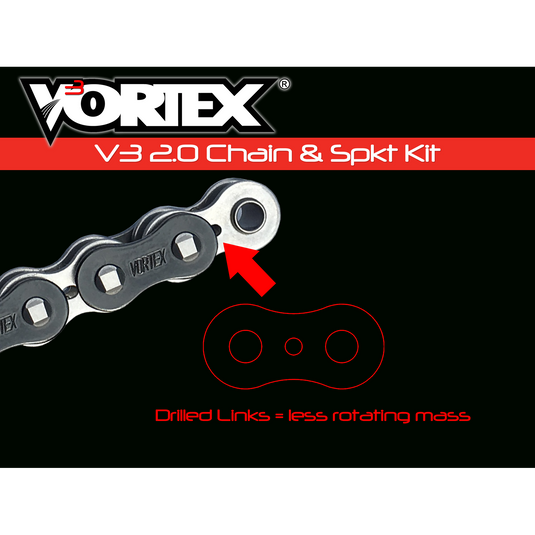 Vortex Black GFRS 520SX3-108 Chain and Sprocket Kit 14-37 Tooth - CK2258