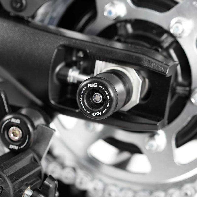 Load image into Gallery viewer, R&amp;G Racing Black Spindle Sliders SS0068BK
