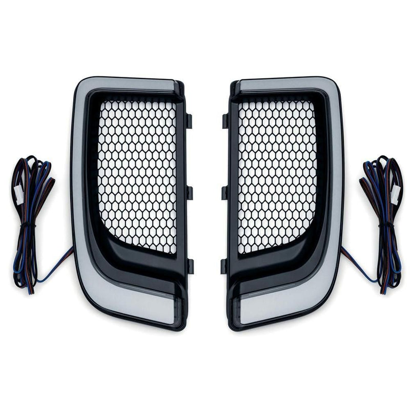 Load image into Gallery viewer, Kuryakyn Tracer LED Fairing Lower Grills Black
