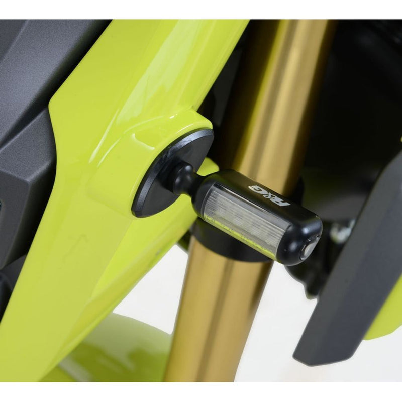 Load image into Gallery viewer, R&amp;G Racing Black Front Indicator Adapter Kit For 2017-2023 Honda Grom 125
